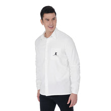 Load image into Gallery viewer, Men's White Long Sleeve Logo Shirt