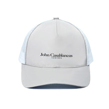 Load image into Gallery viewer, Unisex White Peaked Cap With White Half-Mesh