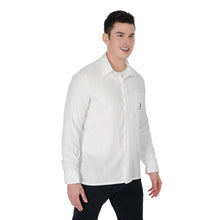 Load image into Gallery viewer, Men's White Long Sleeve Logo Shirt