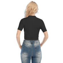 Load image into Gallery viewer, Backstage Women's Short Sleeve T-shirt With Two-way Zipper